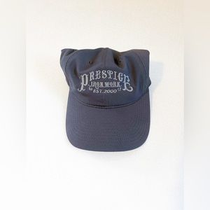 NWT Prestige Iron Work 2000s Gray Workwear Cap Baseball Hat Adjustable Backstrap